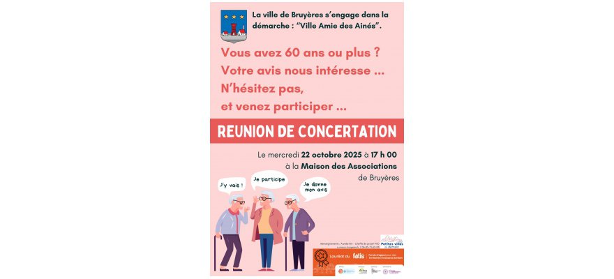 Bruyères devient une « Ville amie des ainés »