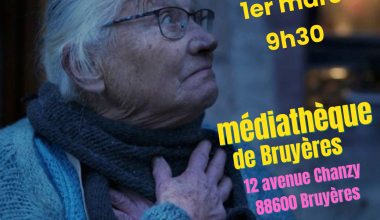 FILM "SUZANNE JOUR APRES JOUR" : SAMEDI 1ER MARS A 9H30 A LA MEDIATHEQUE DE BRUYERES